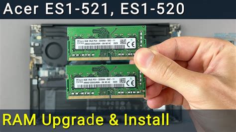 Memory Upgrade for Acer Aspire ES1.